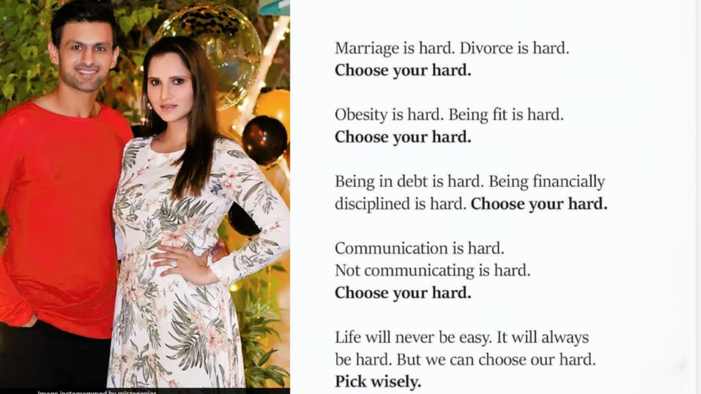 Sania Mirza Post on Divorce with Shoaib Malik 